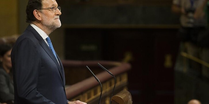 Mariano Rajoy durante la sesión de investidura