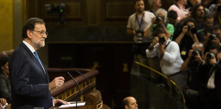 Mariano Rajoy durante la sesión de investidura