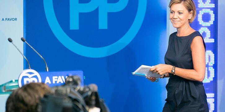 Mª Dolores de Cospedal en rueda de prensa