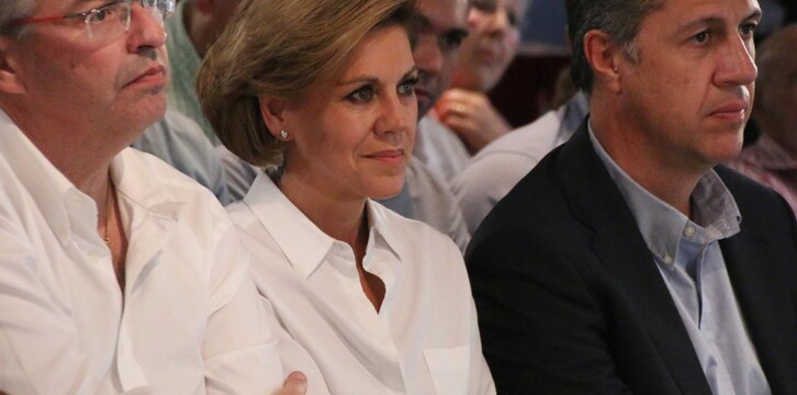 Cospedal clausura un acto con simpatizantes del Partido Popular en Barcelona