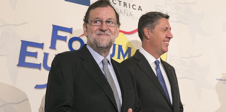 Mariano Rajoy presenta la conferencia de Xavi Garcia Albiol en el Nueva Economía Forum