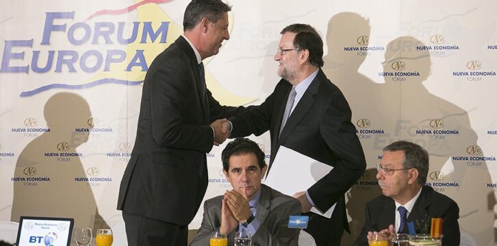 Mariano Rajoy presenta la conferencia de Xavi Garcia Albiol en el Nueva Economía Forum