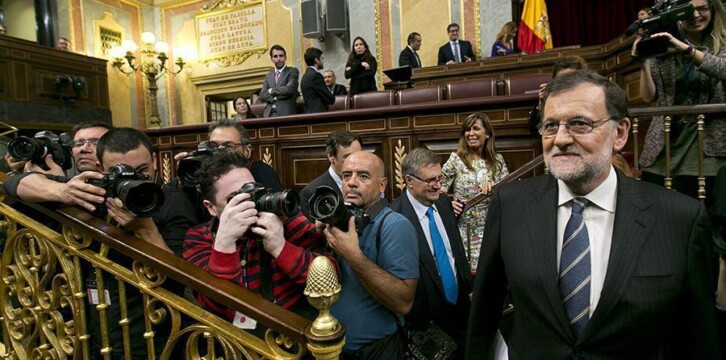 Mariano Rajoy a su llegada a la Sesión de Investidura
