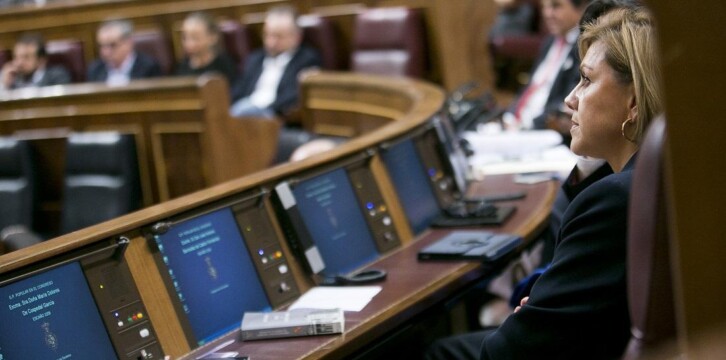 Mª Dolores de Cospedal en la sesión de Investidura