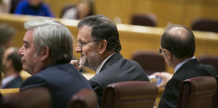 Mariano Rajoy preside la reunión del GPP en el Senado