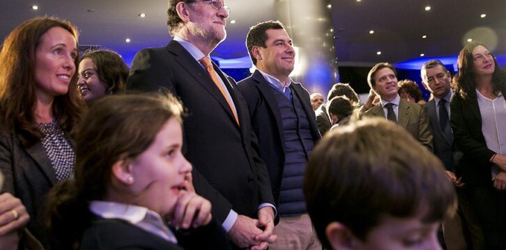 Mariano Rajoy asiste a la copa de Navidad del PP de Córdoba