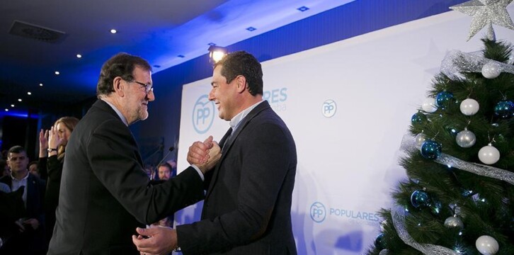 Mariano Rajoy asiste a la copa de Navidad del PP de Córdoba