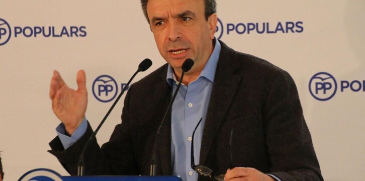 Miquel Vidal durante un acto con compromisarios del PP en Barcelona