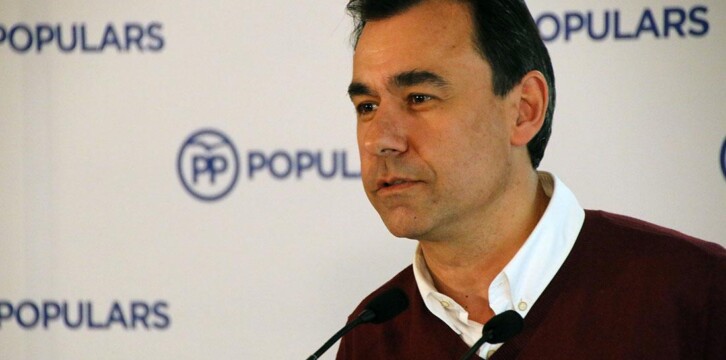 Martínez-Maillo durante un acto con compromisarios del PP en Barcelona
