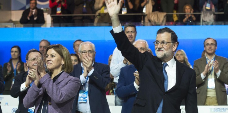 Mariano Rajoy y Dolores de Cospedal durante propuesta de candidatos