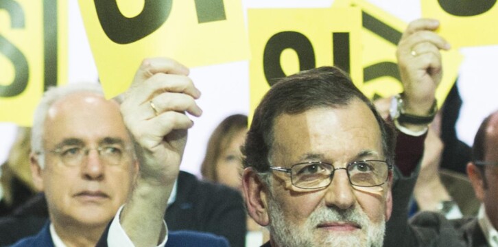 Mariano Rajoy durante la votación 18 congreso