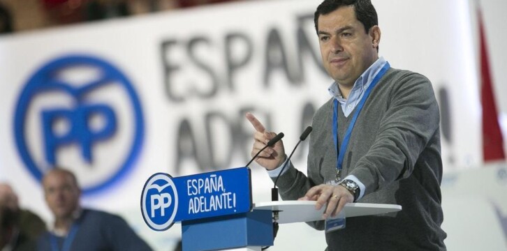Juan Manuel Moreno durante la Ponencia Social del 18 Congreso del PP