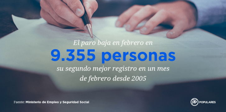 Datos Paro Febrero de 2017