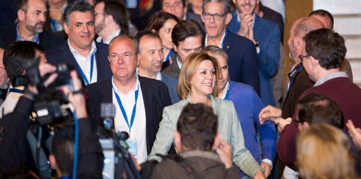 La secretaria general del Partido Popular, María Dolores Cospedal, participa en el 12 Congreso del PP de Extremadura