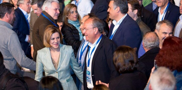 La secretaria general del Partido Popular, María Dolores Cospedal, participa en el 12 Congreso del PP de Extremadura
