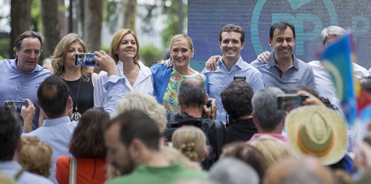 Mª Dolores Cospedal clausura el acto de balance de dos años de gobierno de Cifuentes en Madrid