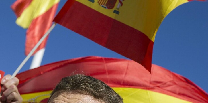 Pablo Casado en la concentración en defensa de la unidad de España