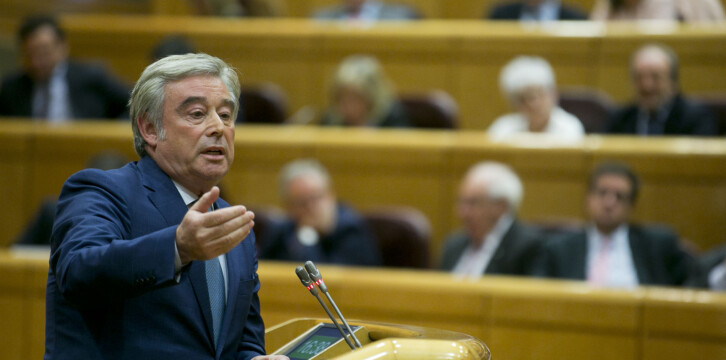 El portavoz del GPP en el Senado, Jose Manuel Barreiro, durante su intervención en la Comisión del 155