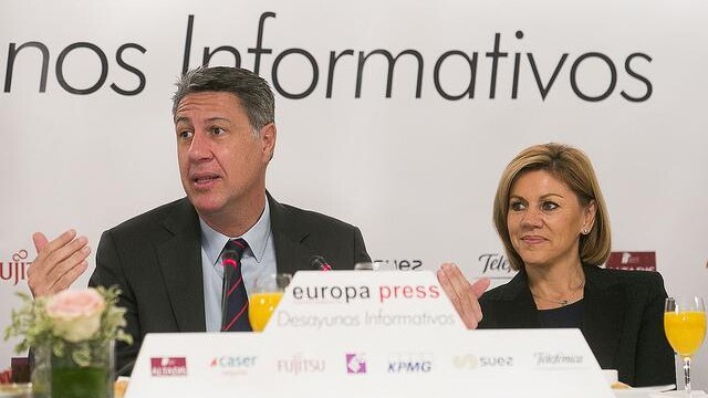 María Dolores de Cospedal y Xavier García Albiol en los Desayunos Informativos de Europa Press