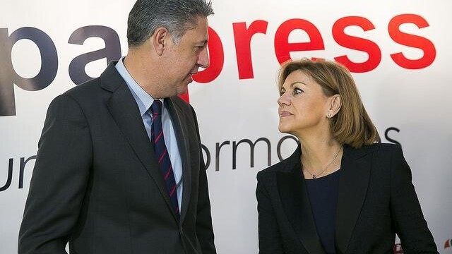 María Dolores de Cospedal presenta a Xavier Garcia Albiol en los Desayunos Informativos de Europa Press