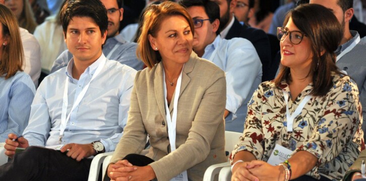 Maria Dolores de Cospedal y Diego Gago en el Congreso de Nuevas Generaciones de Castilla La Mancha