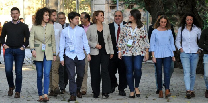 Maria Dolores de Cospedal y Diego Gago en el Congreso de Nuevas Generaciones de Castilla La Mancha