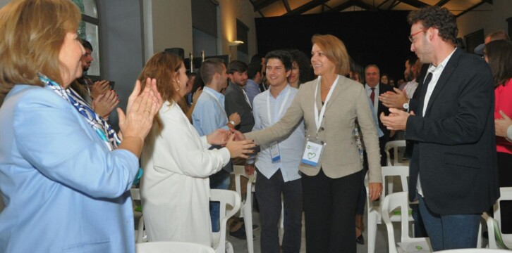 Maria Dolores de Cospedal y Diego Gago en el Congreso de Nuevas Generaciones de Castilla La Mancha