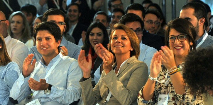 Maria Dolores de Cospedal y Diego Gago en el Congreso de Nuevas Generaciones de Castilla La Mancha