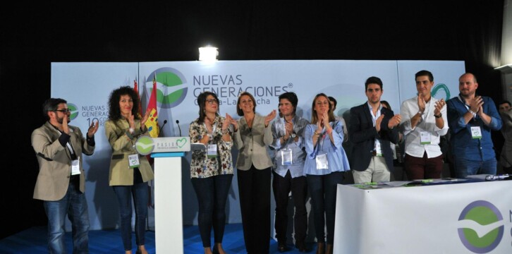 Maria Dolores de Cospedal y Diego Gago en el Congreso de Nuevas Generaciones de Castilla-La Mancha