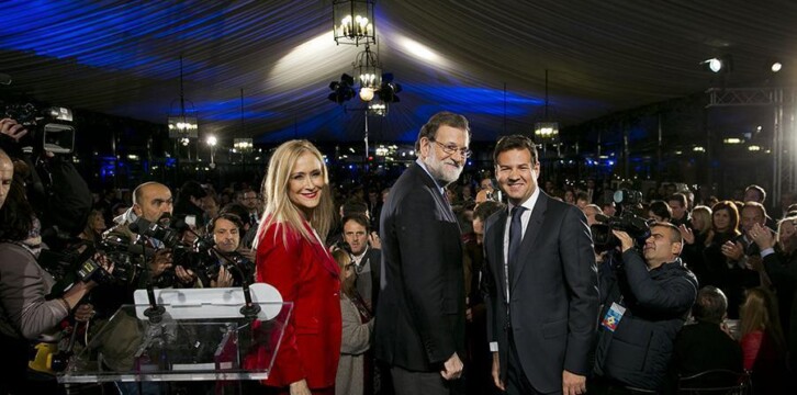 Mariano Rajoy interviene en la cena de Navidad del PP de Madrid