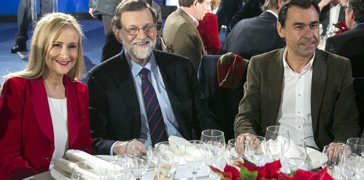 Mariano Rajoy interviene en la cena de Navidad del PP de Madrid