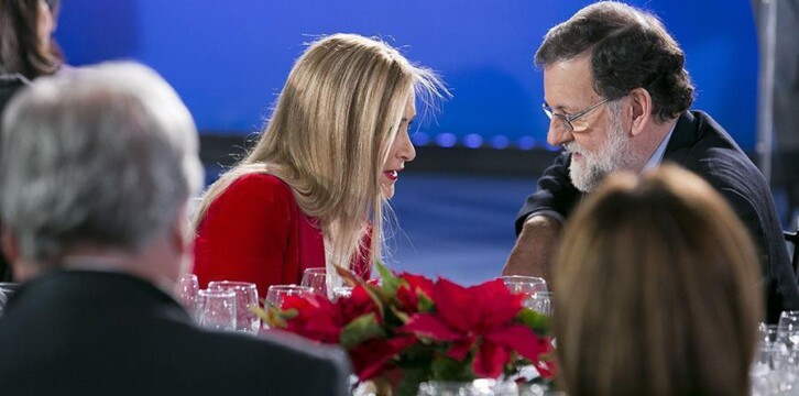 Mariano Rajoy interviene en la cena de Navidad del PP de Madrid