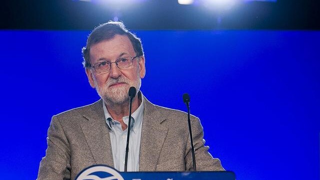 El presidente del Gobierno y del PP, Mariano Rajoy, en un acto celebrado en Lleida