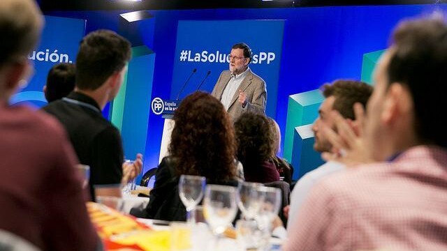 Mariano Rajoy, en un mitin celebrado en Lleida