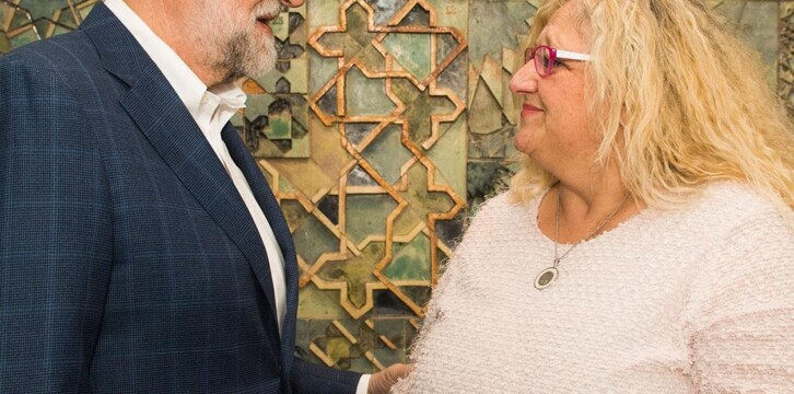 Mariano Rajoy con la madre de Sandra palo, María del Mar Bermúdez