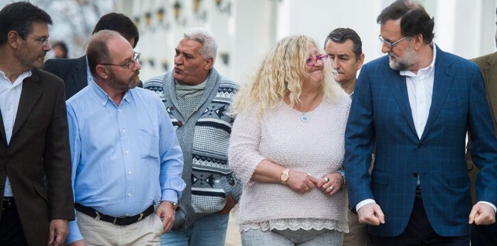 Mariano Rajoy con la madre de Sandra palo, María del Mar Bermúdez