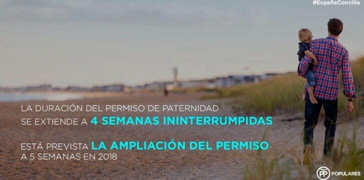 Extensión del permiso de paternidad a 4 semanas ininterrumpidas