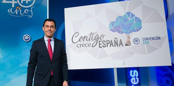 Coordinador General Martínez Maillo durante la rueda de prensa