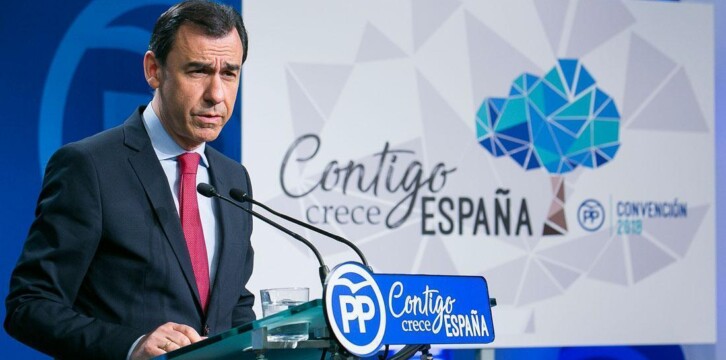 Coordinador General Martínez Maillo durante la rueda de prensa