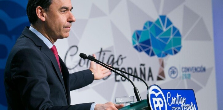 Coordinador General Martínez Maillo durante la rueda de prensa