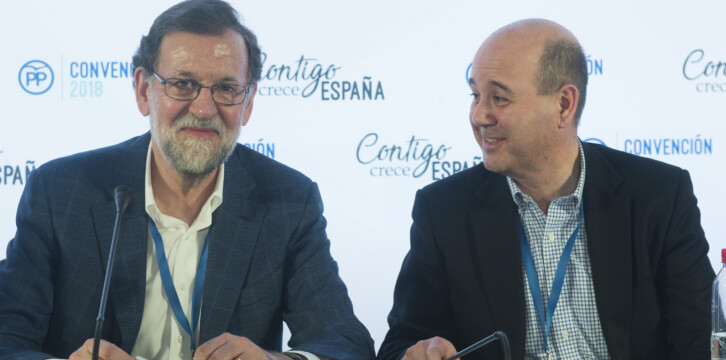 El Presidente Mariano Rajoy junto al Secretario Ejecutivo del PP en el Exterior, Ramón Moreno