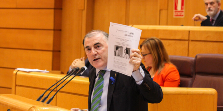 Manuel Marmolejo durante su intervención en el Senado