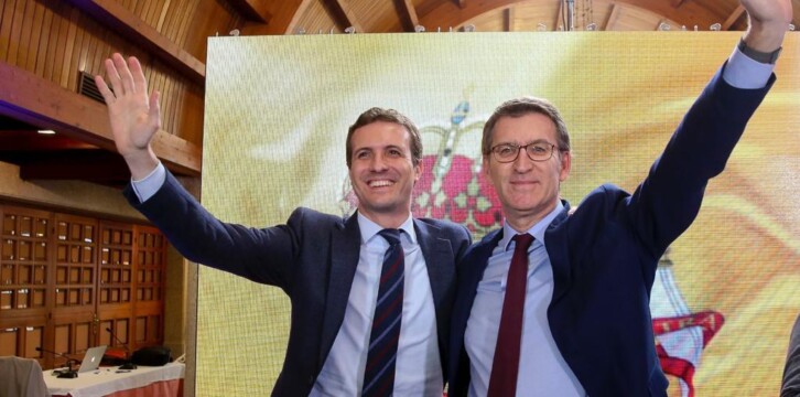Pablo Casado y Alberto Núñez Feijóo clausuran la Junta Directiva Provincial del PP de A Coruña