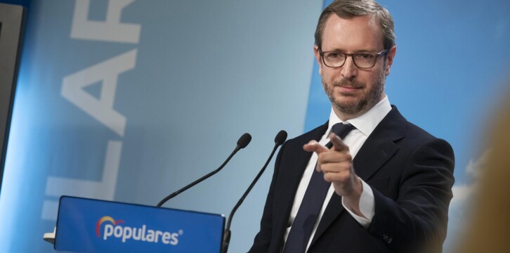 Rueda de prensa de Javier Maroto, para la presentación del lema de precampaña de las Elecciones Generales