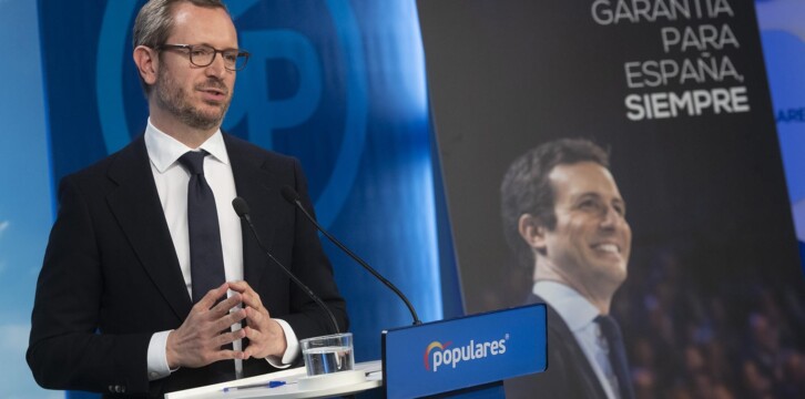 Rueda de prensa de Javier Maroto, para la presentación del lema de precampaña de las Elecciones Generales