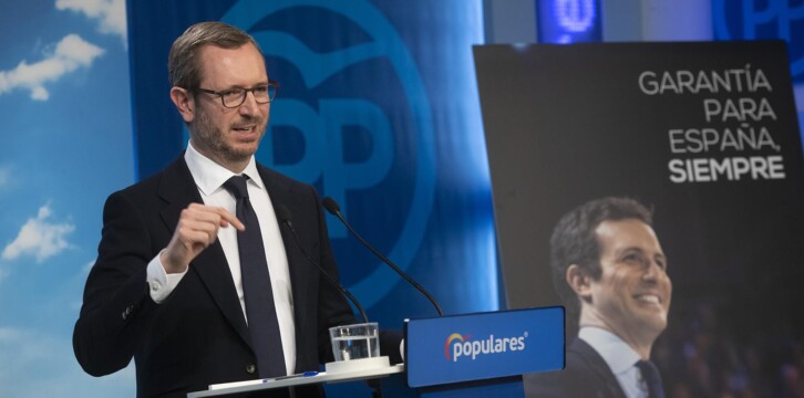 Rueda de prensa de Javier Maroto, para la presentación del lema de precampaña de las Elecciones Generales