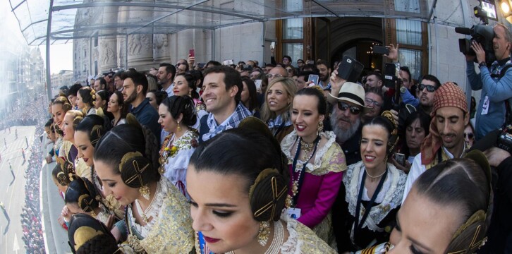 Pablo Casado en La Mascletá de Valencia