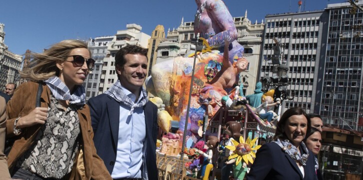 Pablo Casado en La Mascletá de Valencia