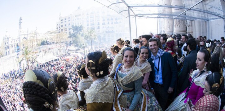 Pablo Casado en La Mascletá de Valencia