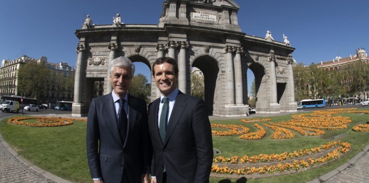 Pablo Casado en el acto de presentación de la candidatura del PP por Madrid